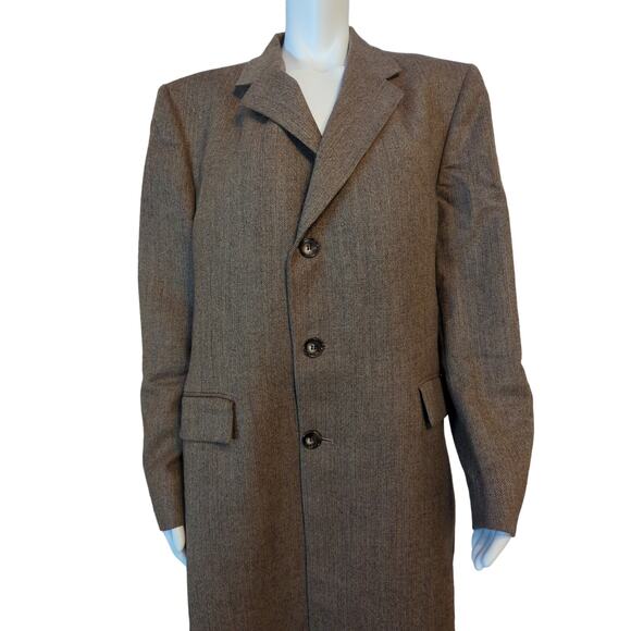 VTG Pierre Cardin Couture Custom Wool Trench Coat Men's 40L Made in the USA - Picture 1 of 12